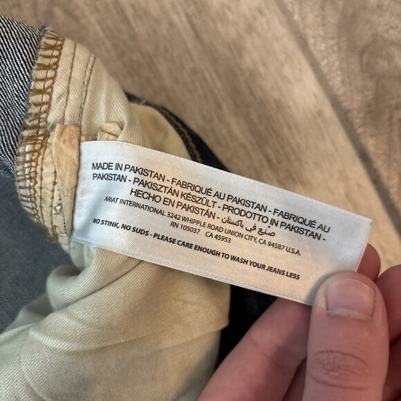 Ariat Mens Rebar M5 Jeans Size 42/30 Dark Wash Straight Leg Stretch Work Western - Picture 6 of 7